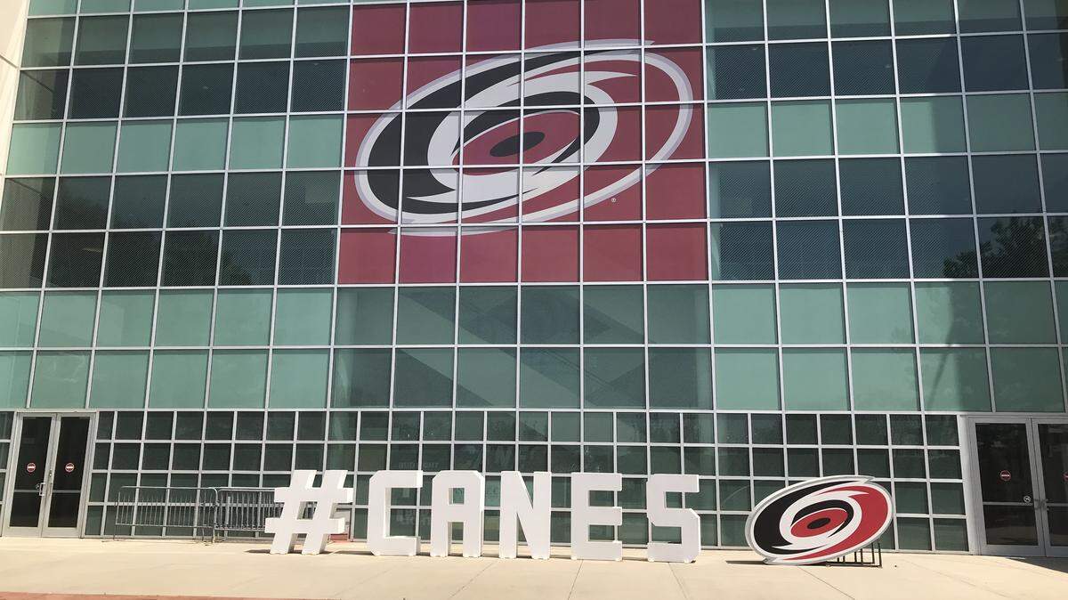 PNC Arena is the home of the Carolina Hurricanes of the NHL and also the home arena for NC State men’s basketball games.