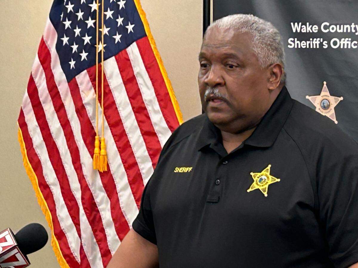 Wake County Sheriff Willie Rowe speaks Wednesday, June 19, 2024, at a news conference following a shooting by a sheriff’s deputy.