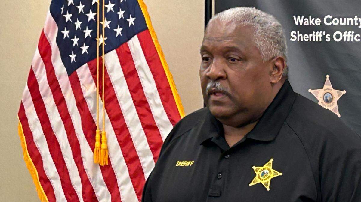 Wake County Sheriff Willie Rowe speaks Wednesday, June 19, 2024, at a news conference following a shooting by a sheriff’s deputy.