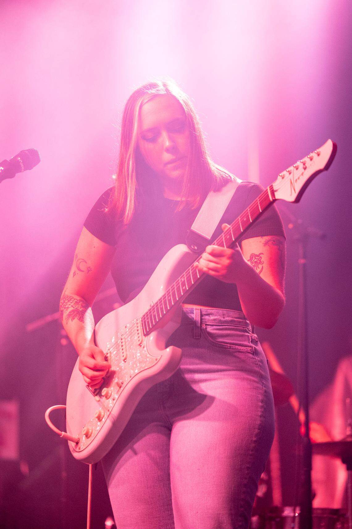 Soccer Mommy performs on day 3 of the Hopscotch Music Festival Saturday, Sept. 9 2023 at City Plaza in Raleigh.
