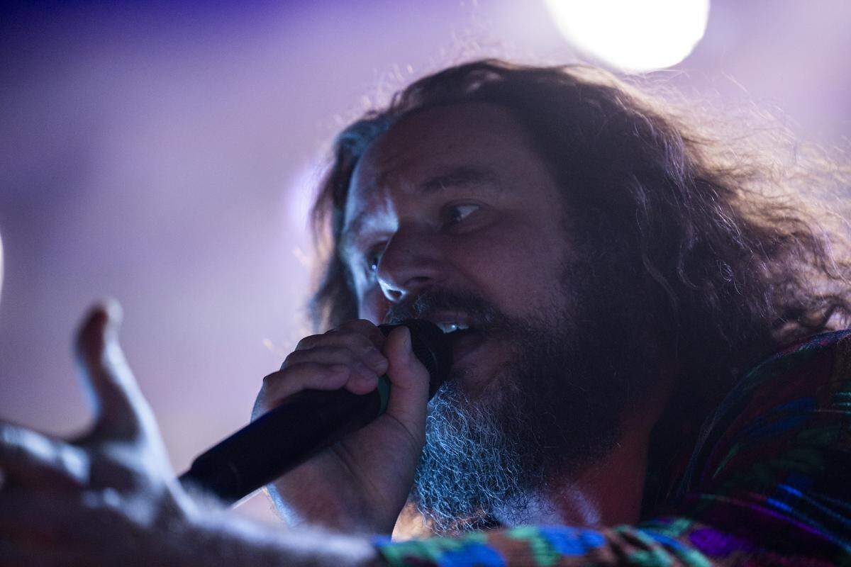 My Morning Jacket performs at City Plaza during Day 2 of the 15th annual Hopscotch Music Festival in downtown Raleigh on Friday, Sept. 5, 2025.