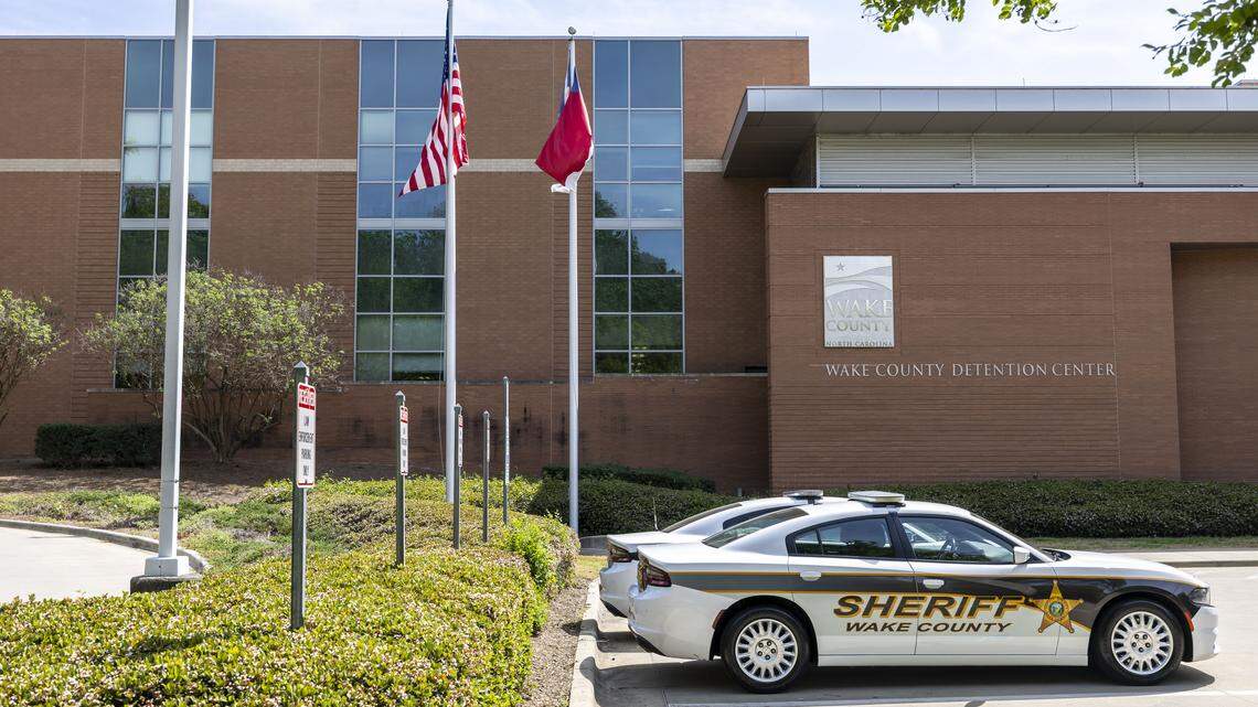 The exterior of the Wake County Detention Center at 3301 Hammond Road, photographed on Monday, April 13, 2026 in Raleigh, N.C. Expansion of the center is under consideration by the Wake County Board of Commissioners, with costs ranging from $175-$180 million.