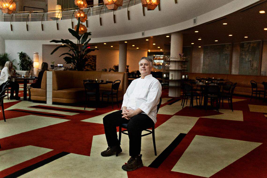 Chef Shane Ingram is the new chef at The Durham. He is pictured here in the dining room on Thursday, Feb. 24, 2022.