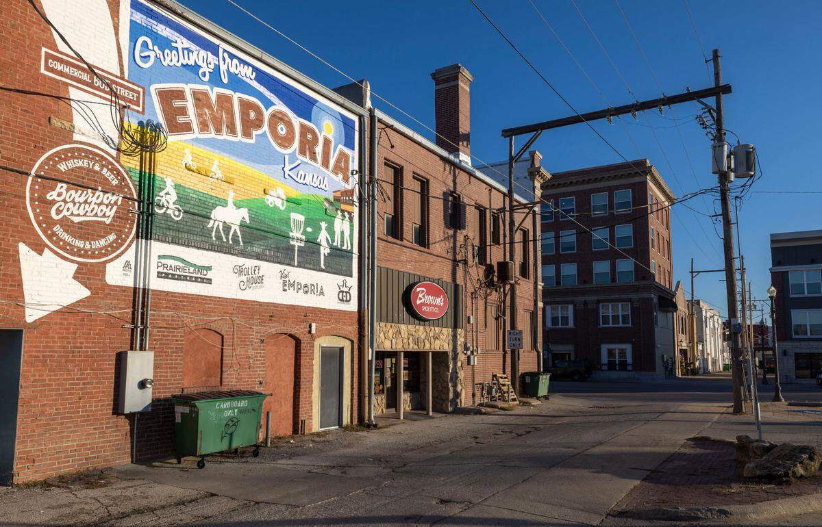 A mural in the alley behind Commercial Street in downtown Emporia, Kansas on Wednesday, November 6, 2024.