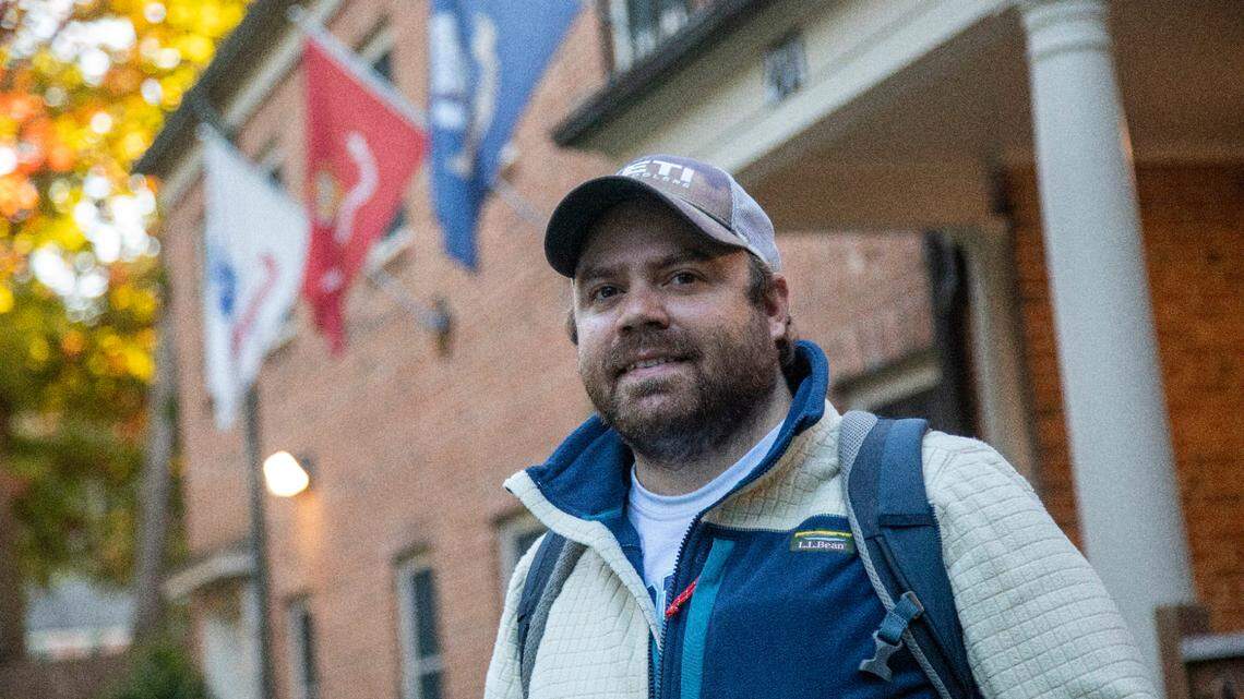 Tim Raiford, a 31-year-old Navy veteran, is a UNC-Chapel Hill sophomore studying economics at the Kenan-Flagler Business School in his first semester on campus.