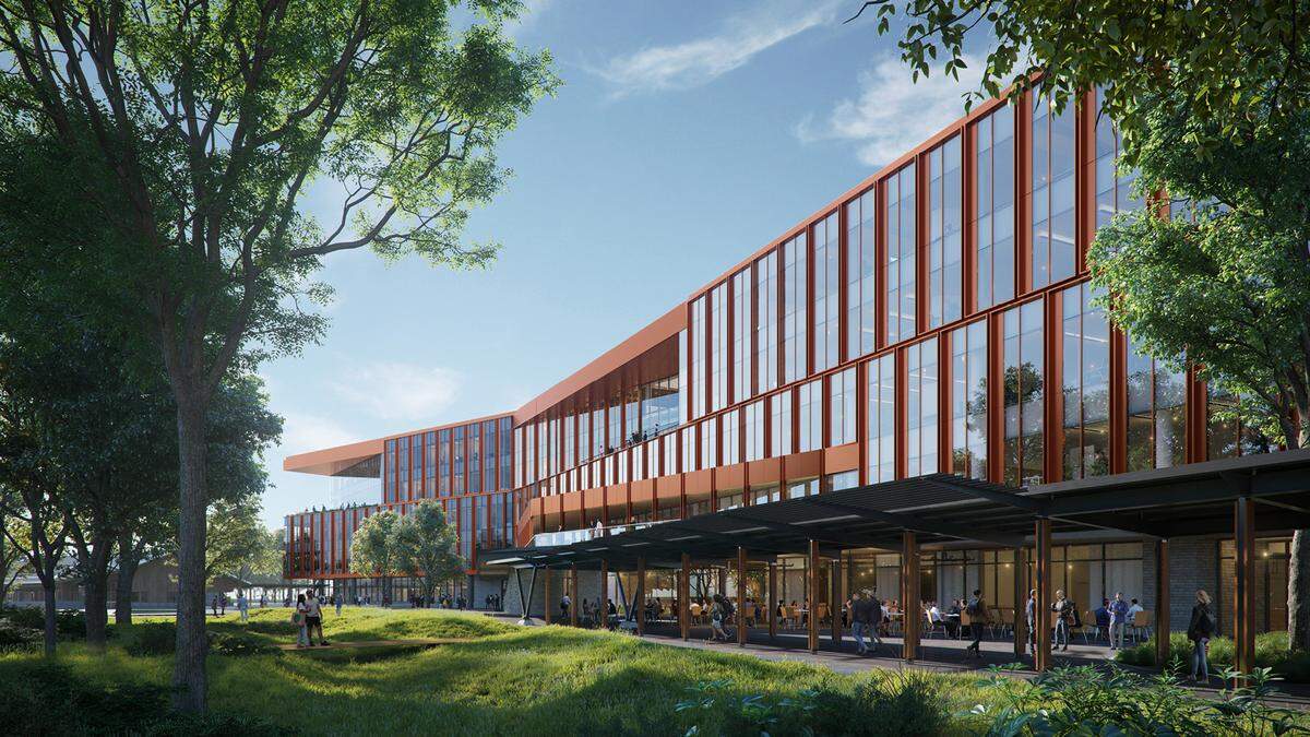 A rendering of the under-construction Bandwidth office.