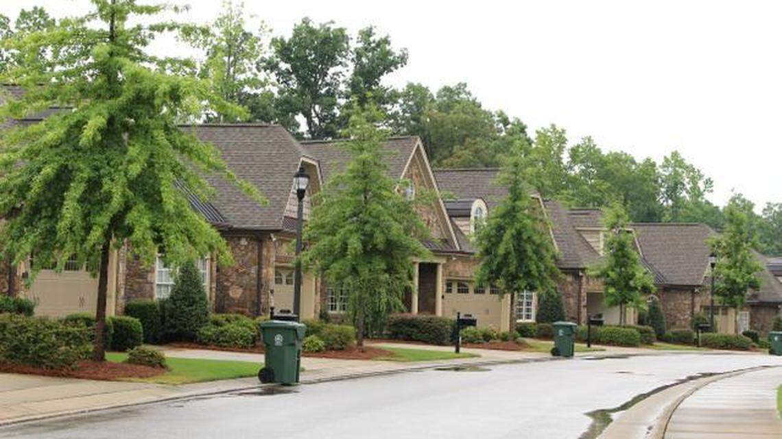 Houses in the Renaissance at Regency subdivision in Cary.