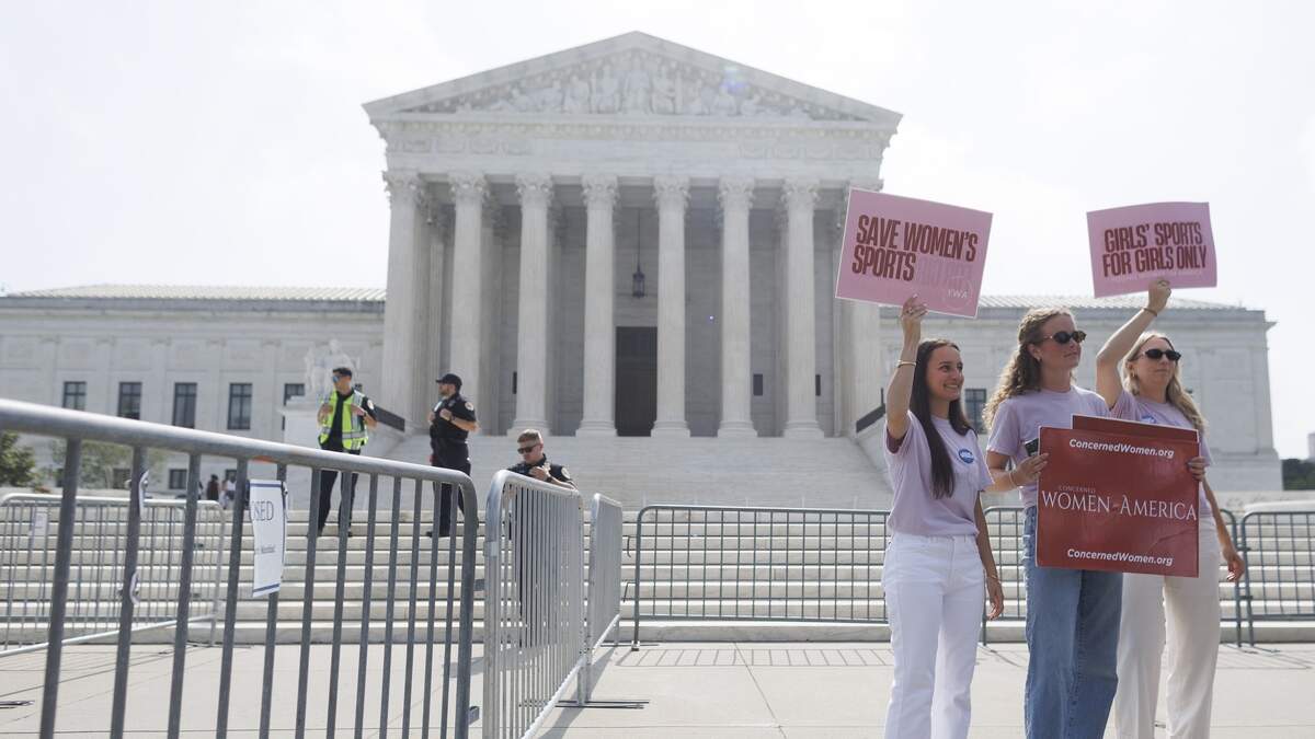 Demonstrators protest outside the U.S. Supreme Court on June 29, 2026 in Washington, DC.