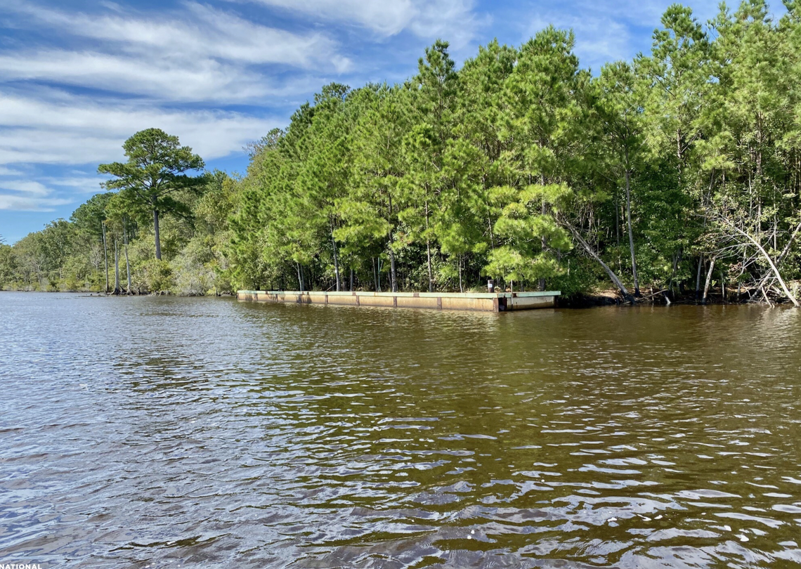 A snapshot of Roker Island, an 8,700-acre private island near North Carolina’s coast up for sale.