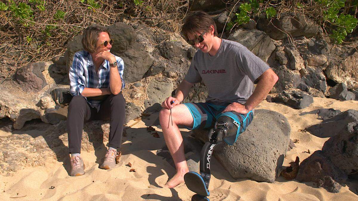 Mary Carillo, left, and Colin Cook for “Real Sports with Bryant Gumbel” on HBO.