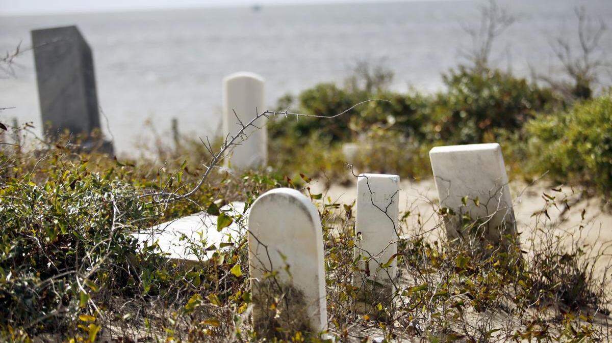 A seaside cemetery in Salvo, N.C.