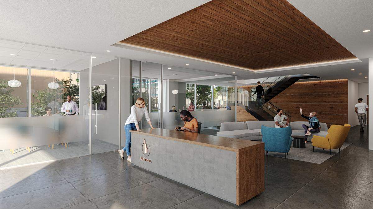 A rendering of the future interiors of the Mutual Tower in Downtown Durham on West Chapel Hill Street. Its owner Turnbridge Equities announced it will invest $10 million into its restoration and improvements by 2022.