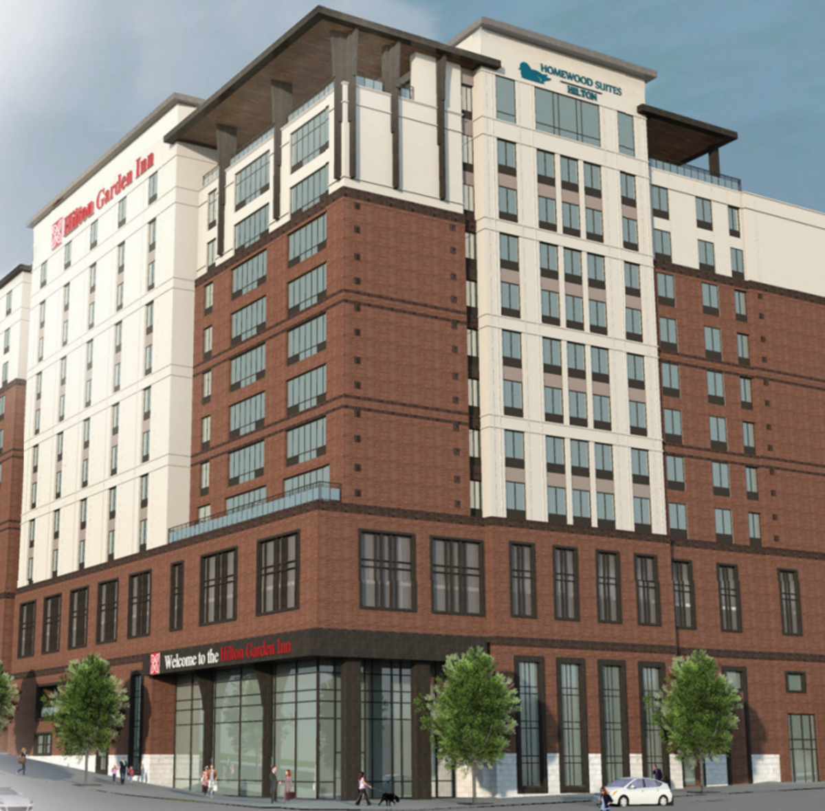 Construction has begun on a 13-story dual-branded Hilton Garden Inn-Homewood Suites at the corner of West Davie and McDowell streets in downtown Raleigh.
