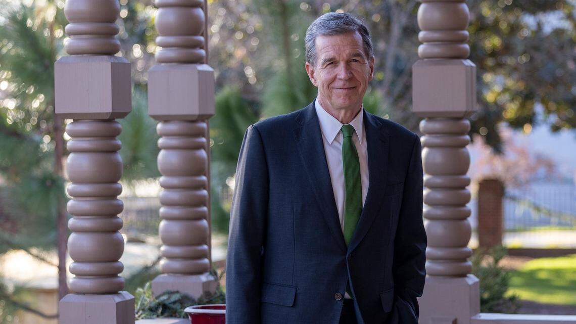 Gov. Roy Cooper at the Executive Mansion Monday, Dec. 16, 2022.