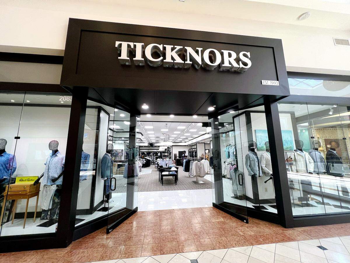 Ticknors Men’s Clothier has 13 stores, but its top-performing location is at Raleigh’s Crabtree.