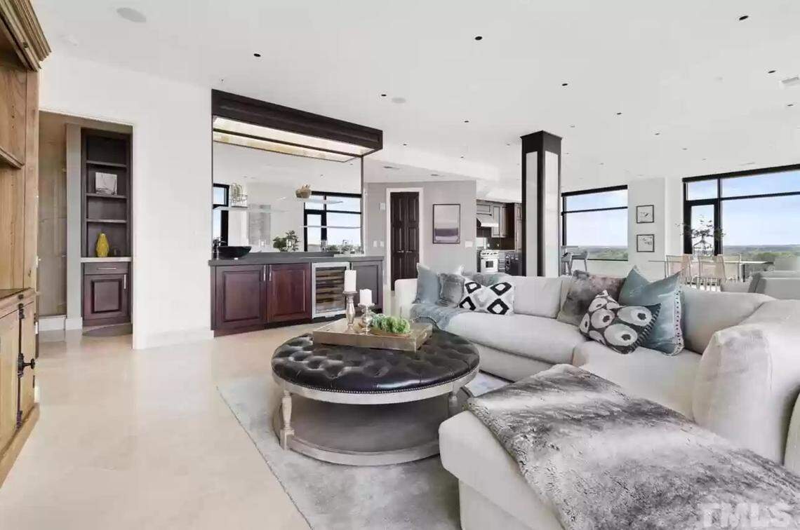 The spacious 2BR condo at 323 W Jones St Apt 1405 in Raleigh, NC, offers an open floor plan with an abundance of natural light and breathtaking views from every room.