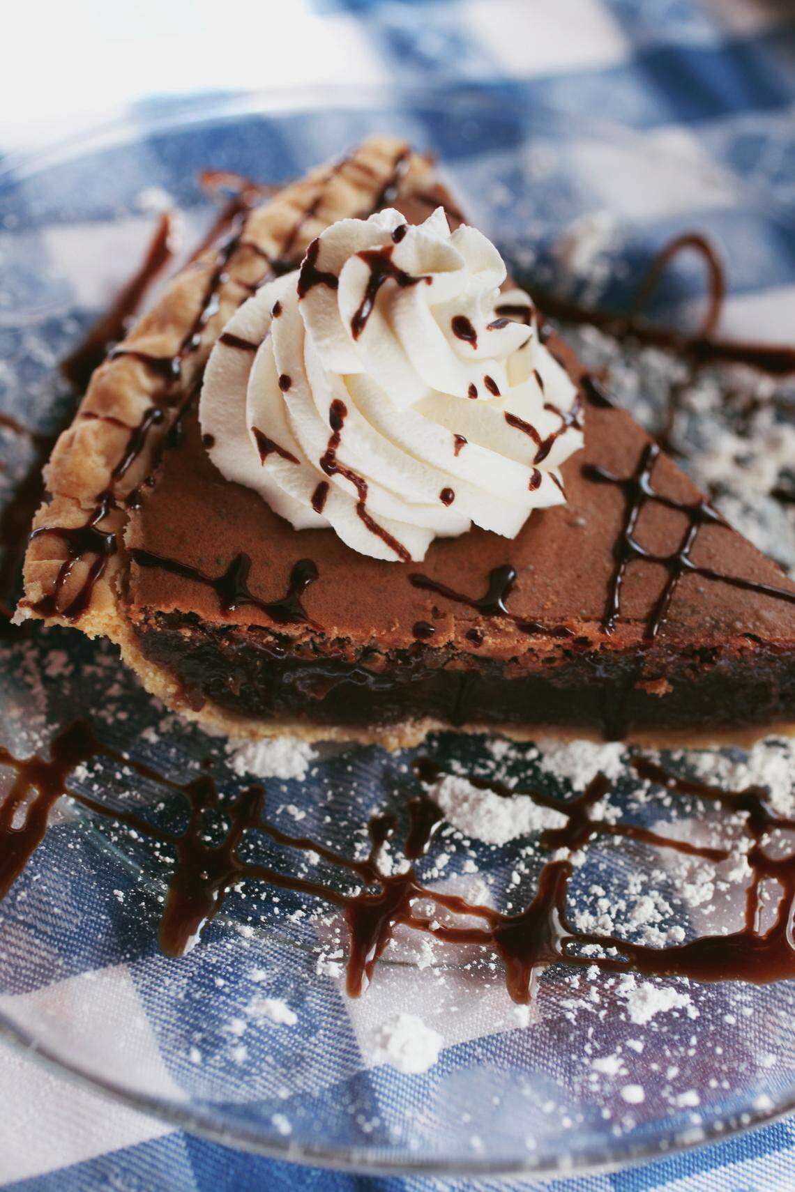The chocolate chess pie is a classic menu item at the Angus Barn in Raleigh. It also can be bought to-go.