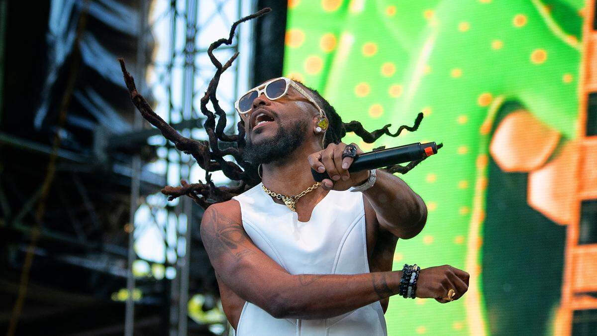 Earthgang performs at the Dreamville Festival in Raleigh, N.C., Saturday, April 1, 2023.