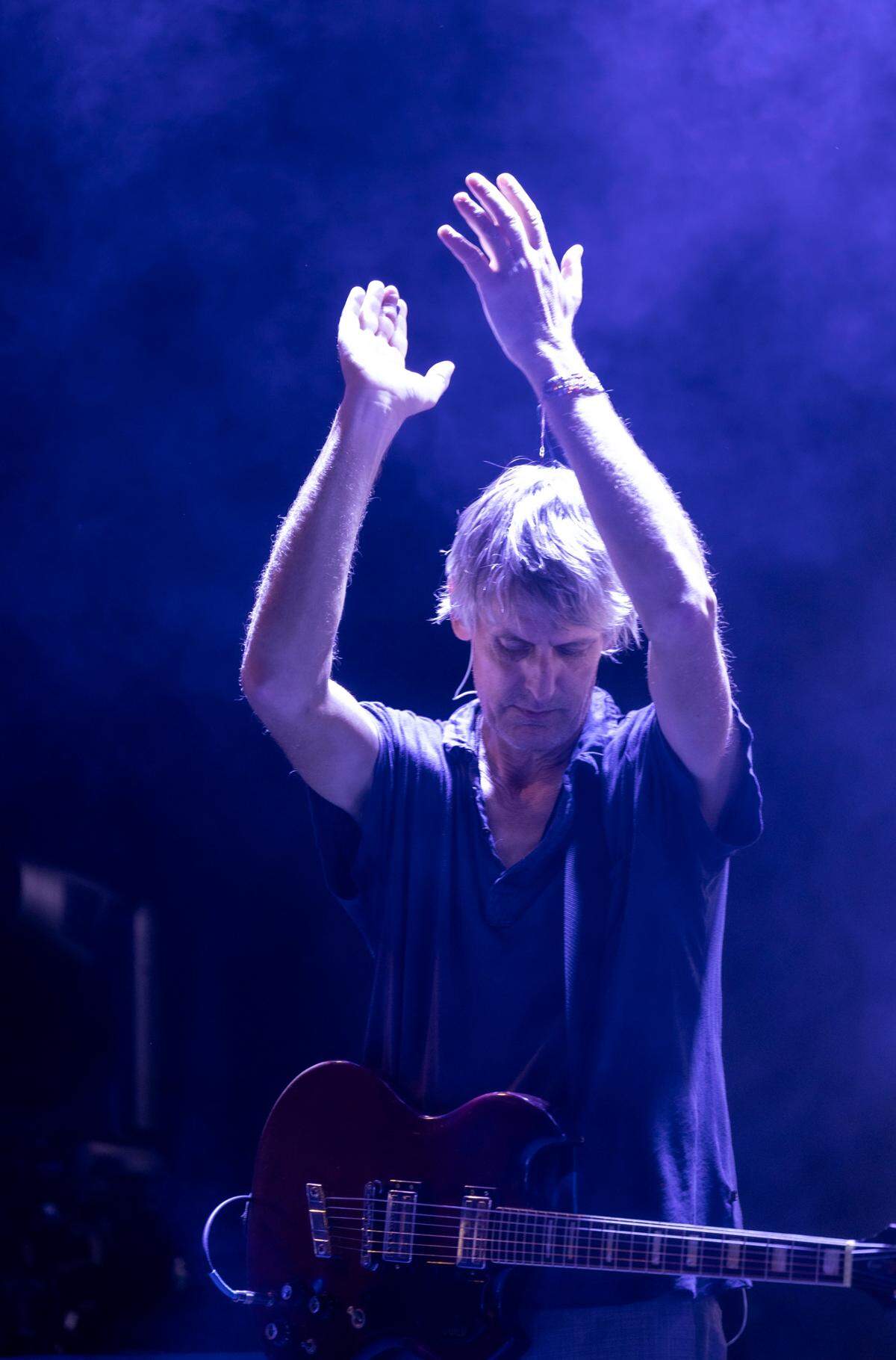 Pavement performs Thursday, Sept. 7 2023 at City Plaza in Raleigh during the annual Hopscotch Music Festival.
