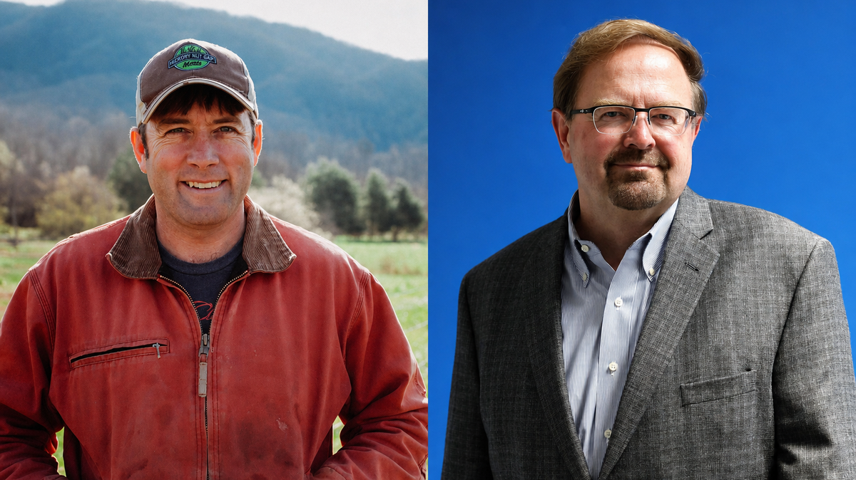 Democrat Jamie Ager, left, is running for Congress against Republican incumbent U.S. Rep. Chuck Edwards, right, who has been swathed in recent controversy and sexual misconduct scandals.