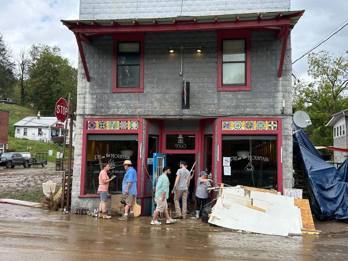 Some of the devastation in Lansing, North Carolina after Helene tore through Western North Carolina in 2024.