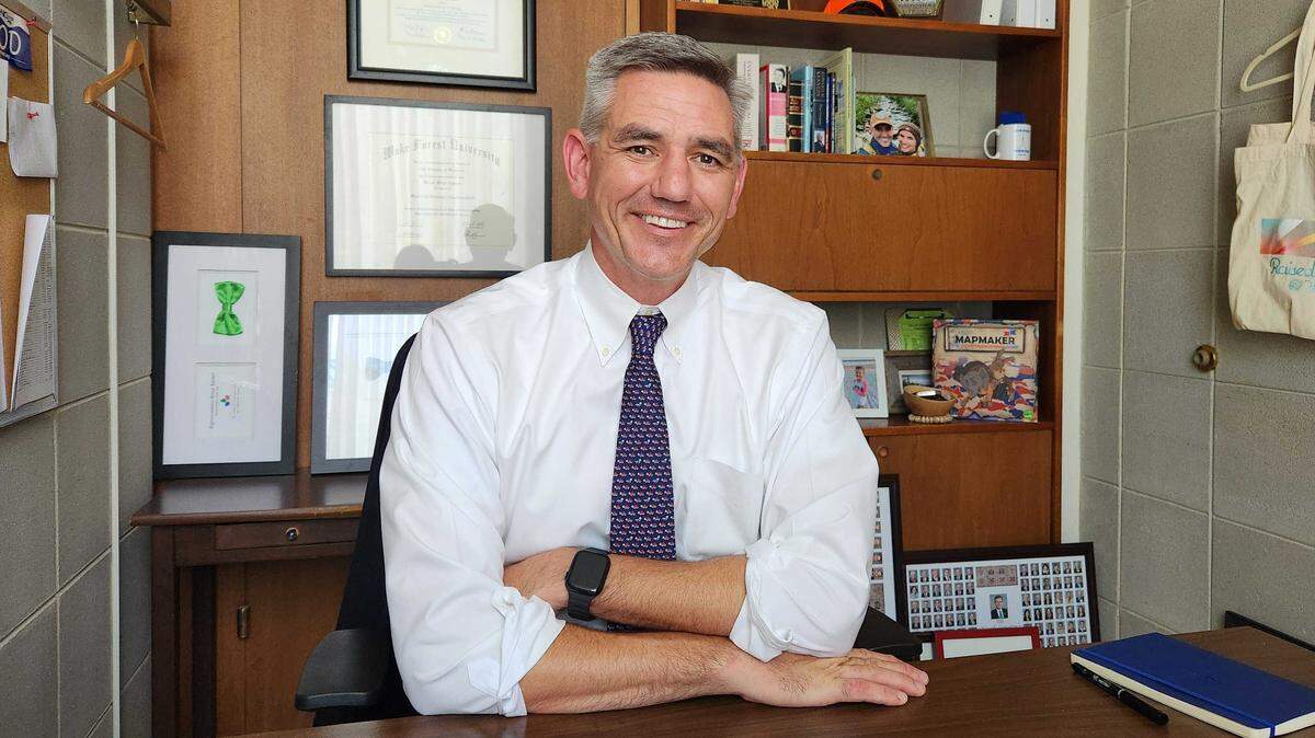 N.C. Democratic Rep. Brian Turner of Buncombe County, photographed in his office at the Legislative Building in downtown Raleigh on July 30, 2025.