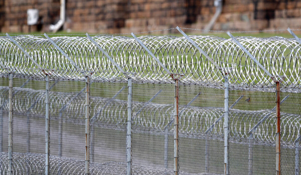 A detail of some of the fence around Central Prison in Raleigh.