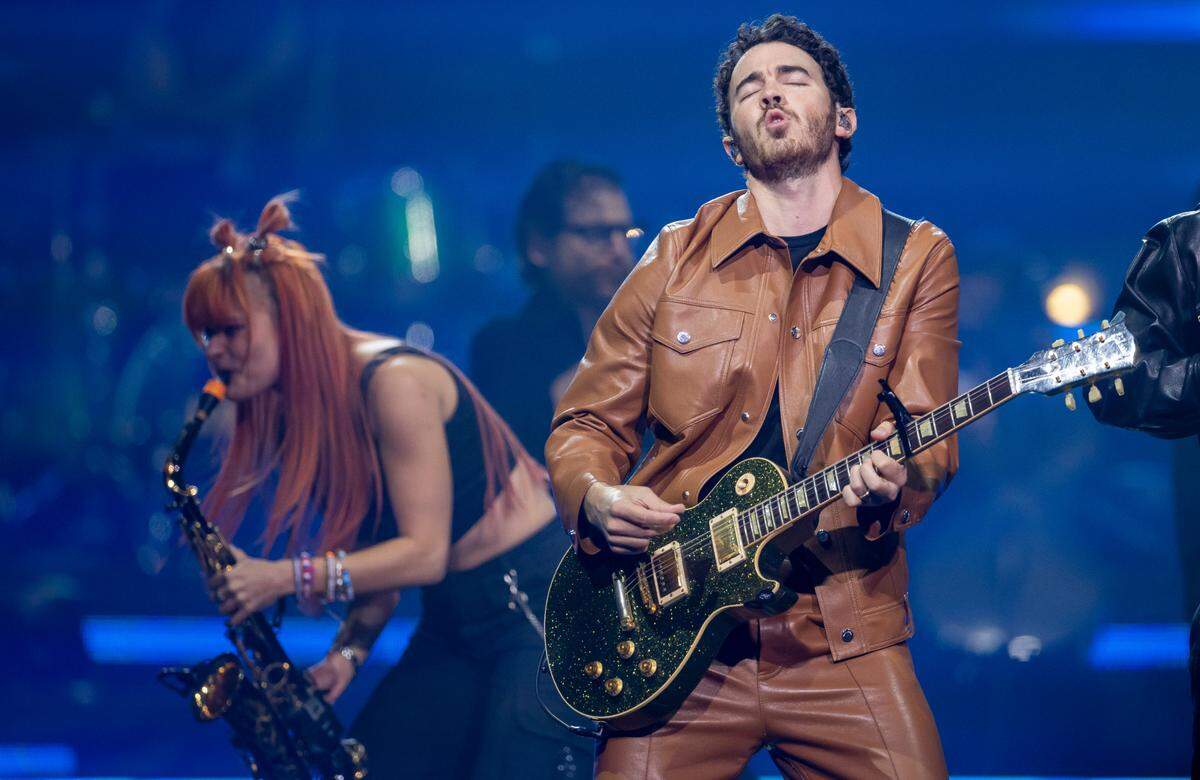 Kevin Jonas during their “Five Albums, One Night” tour stop at the PNC Arena on Thursday, September 28, 2023 in Raleigh, N.C.