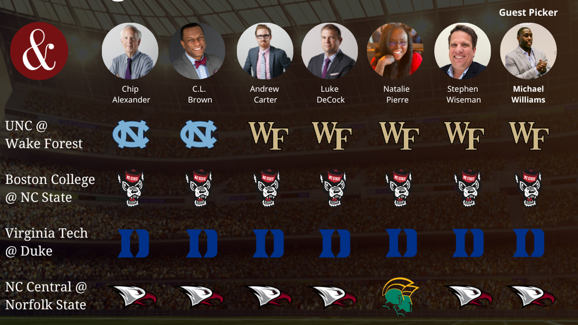 Michael S. Williams joins N&O college football Week 11 picks for NC schools, ACC games