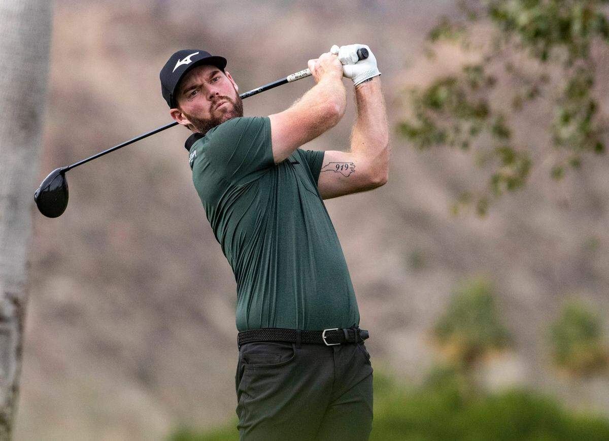Grayson Murray tees off during The American Express at La Quinta Country Club in La Quinta, Calif., earlier this year.