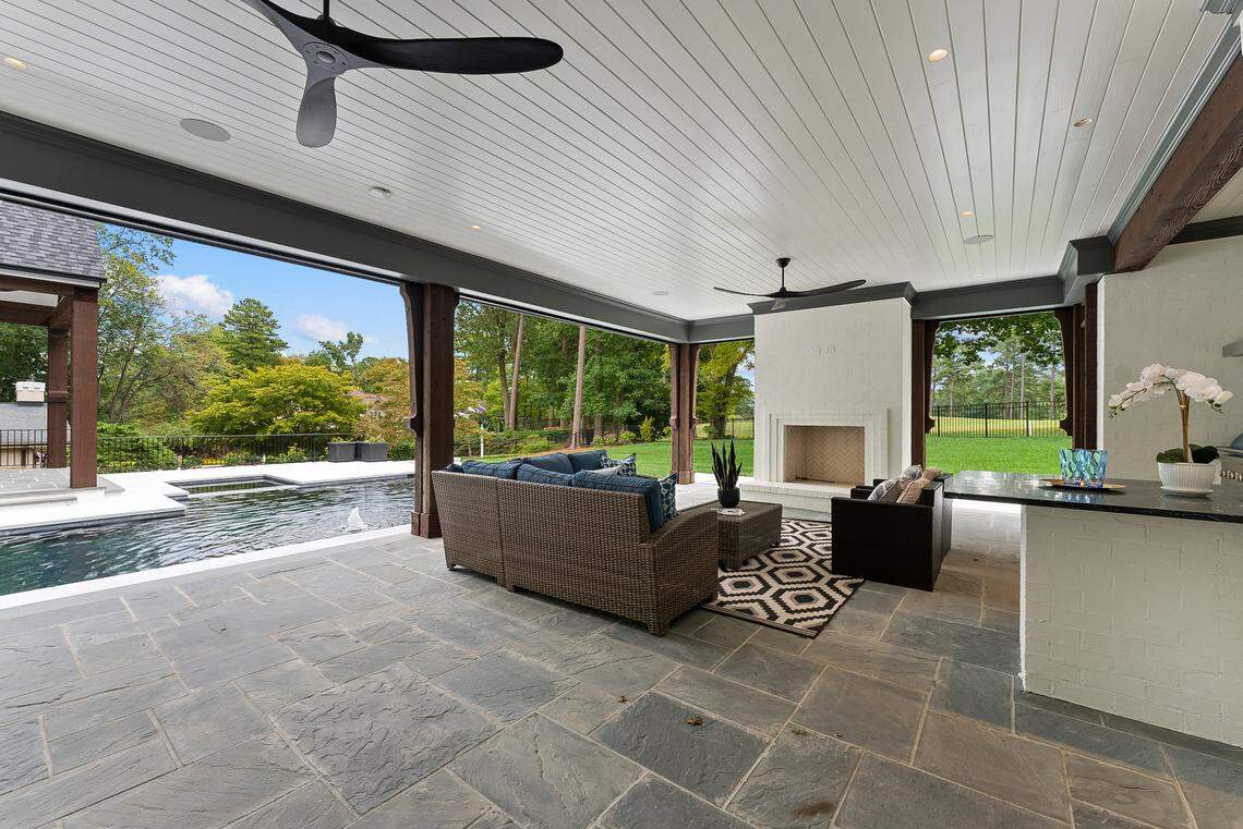 This 5-bed, 8-bath house is listed for $5 million in North Ridge, Raleigh.