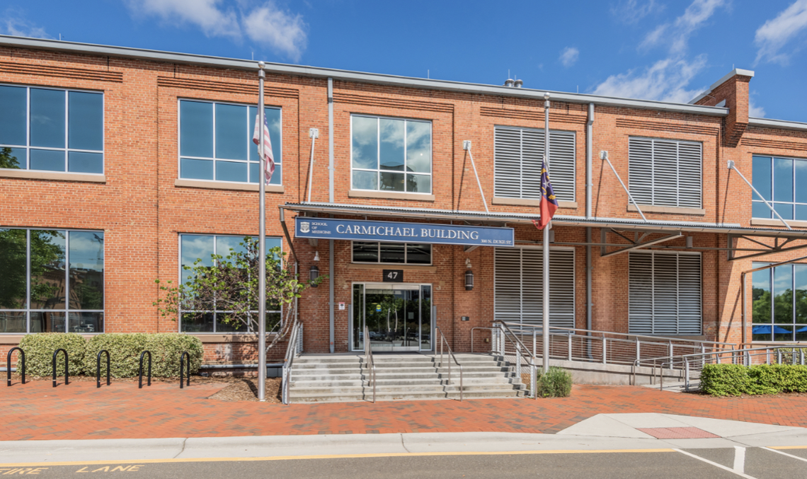 The Carmichael and Research buildings in Durham.