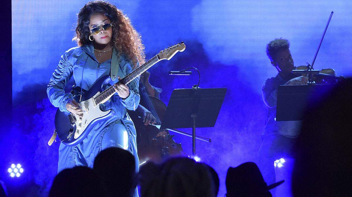 H.E.R. performs at the BET Awards June 24, 2018, in Los Angeles. She is now opening for Chris Brown on tour and will be in Raleigh July 10.