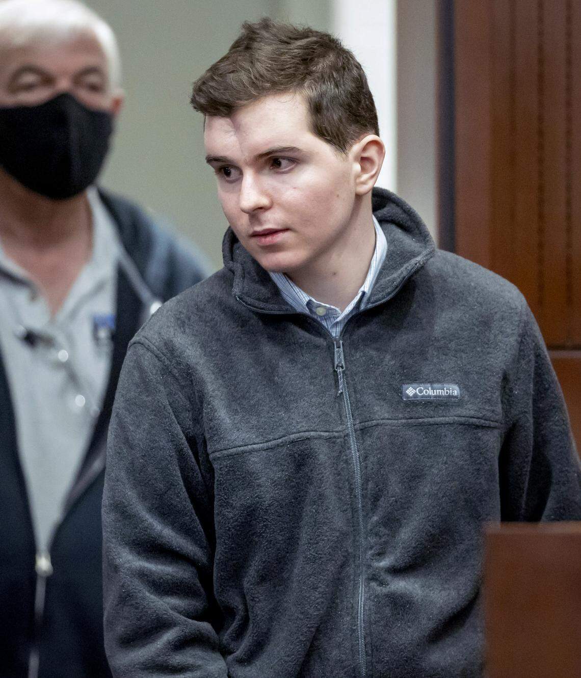 Austin Thompson enters Wake County Superior Court for his sentencing on Feb. 4. Thompson was sentenced after pleading guilty to murder in the 2022 Hedingham neighborhood mass shooting. 