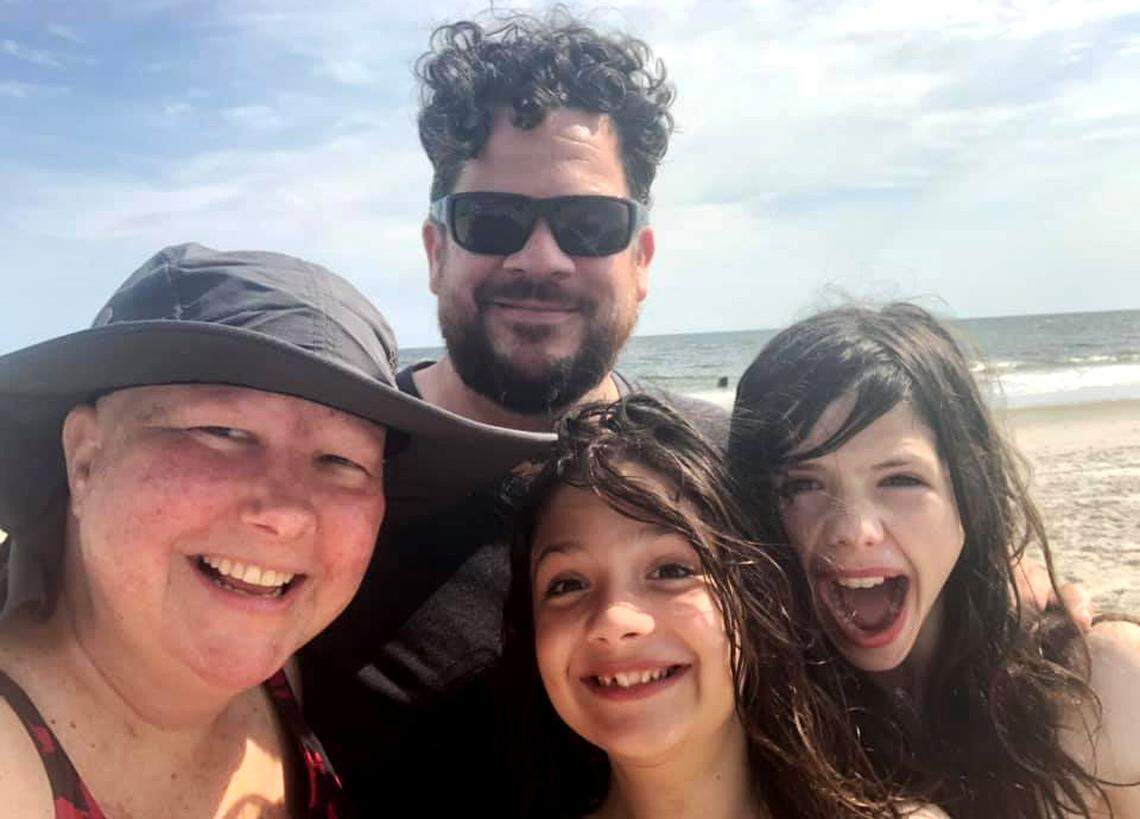 Jessaca Giglio’s cancer had a huge impact on her family. Her husband Joe was her caretaker while their sons Jackson, middle, and James, right, had to cope with their mother’s diagnosis.