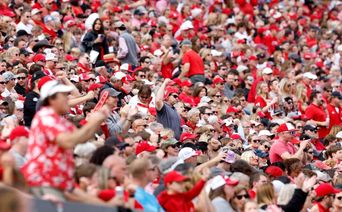 Fans cheer on the Wolfpack during the first half of N.C. State’s game against Stanford at Carter-Finley Stadium in Raleigh, N.C., Saturday, Nov. 2, 2024.