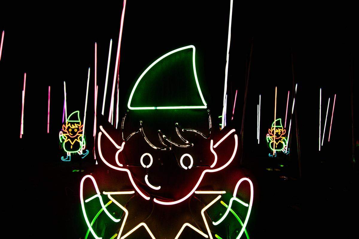 This year’s WRAL Nights of Lights at Dix Park includes a display by local neon artist Nate Sheaffer.