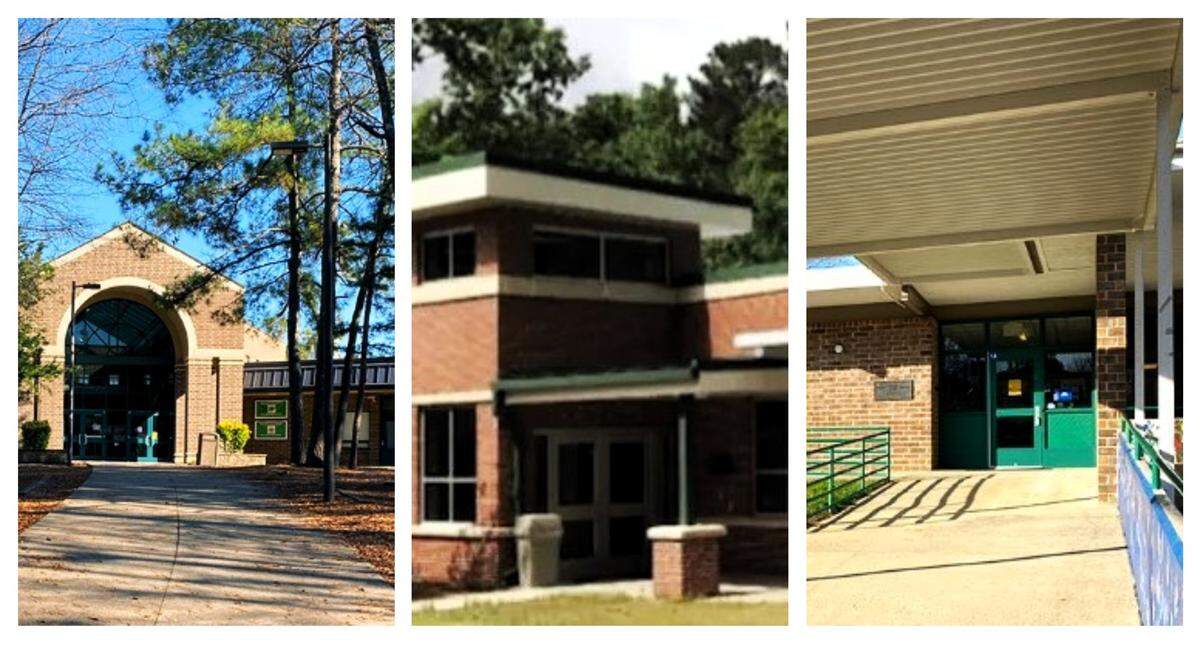 The Chapel Hill-Carrboro School Board is considering which of three elementary schools to close as it wrestles with declining enrollment and budget pressures. The schools on the table are Ephesus (from left), Glenwood and Seawell.