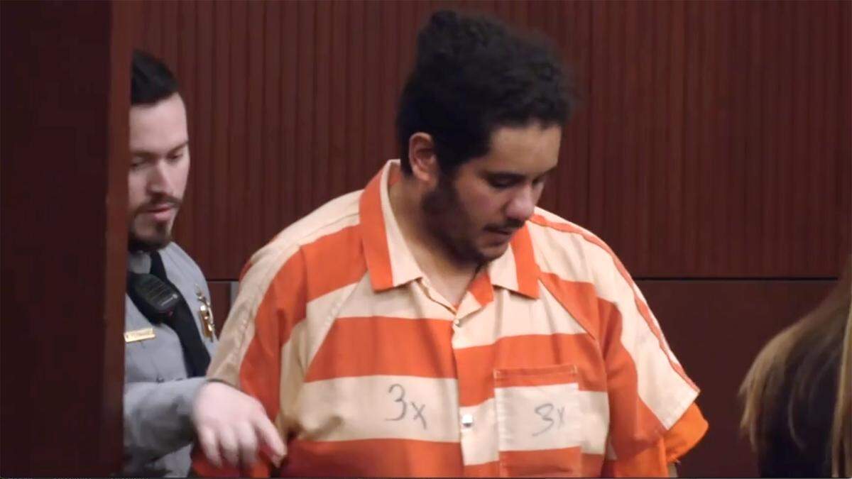 Ruben Joseph Santiago of Wilson County appears in a Raleigh, N.C. courtroom to face charges in the death of Derick Alan Godwin, 55, of Johnston County. Santiago and Godwin were driving on US 64 east of Raleigh Thursday, Nov. 20, 205 when the shooting occurred.