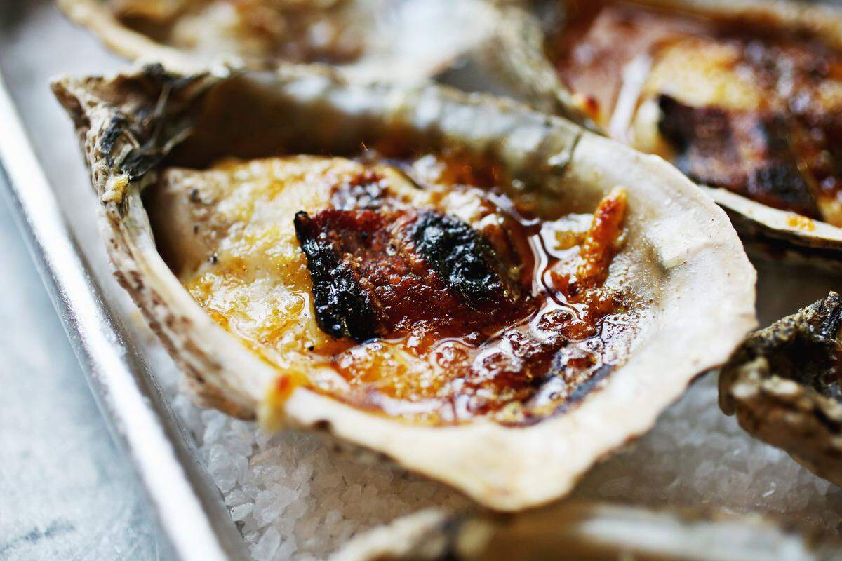 Roasted oysters at St. Roch Fine Oysters + Bar.