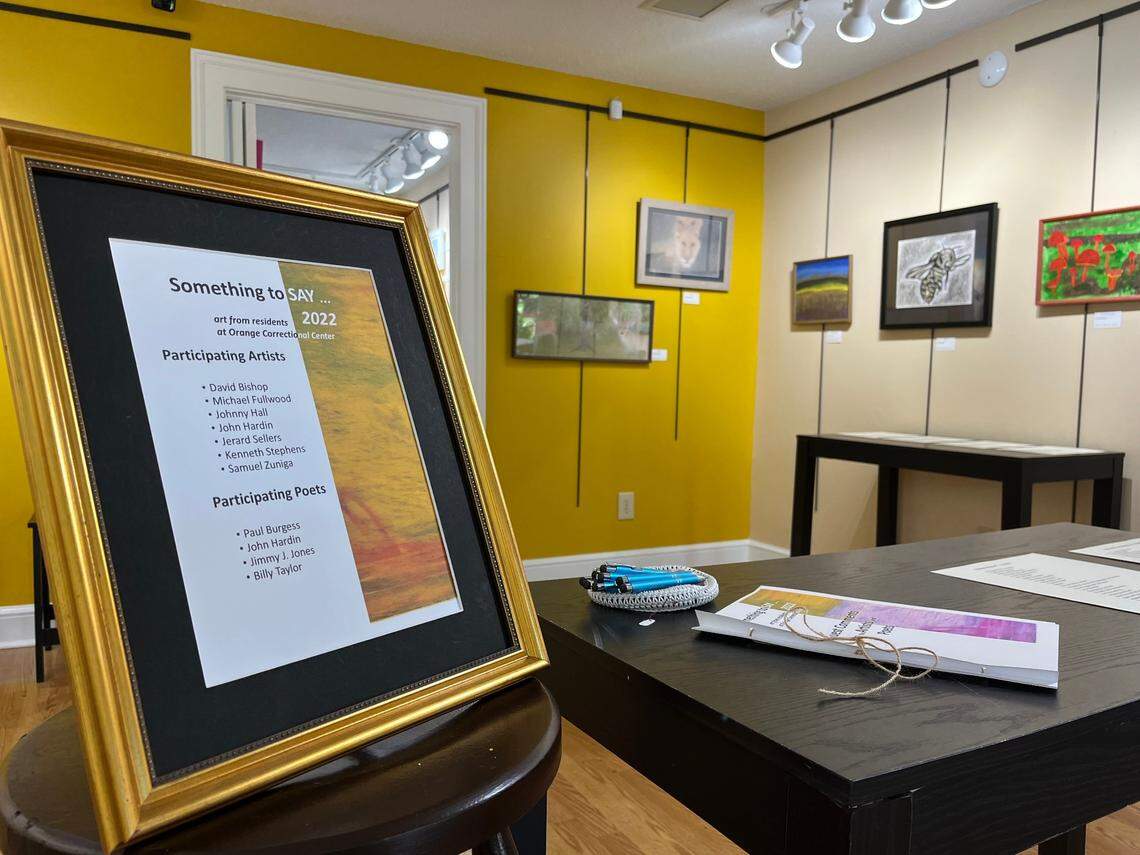 A message book was the center of the Something to Say art exhibit at Margaret Lane Gallery. Volunteers, advocates, friends and family of incarcerated or formerly incarcerated individuals filled it with messages of hope by the end of the event on Saturday, July 30, 2022.