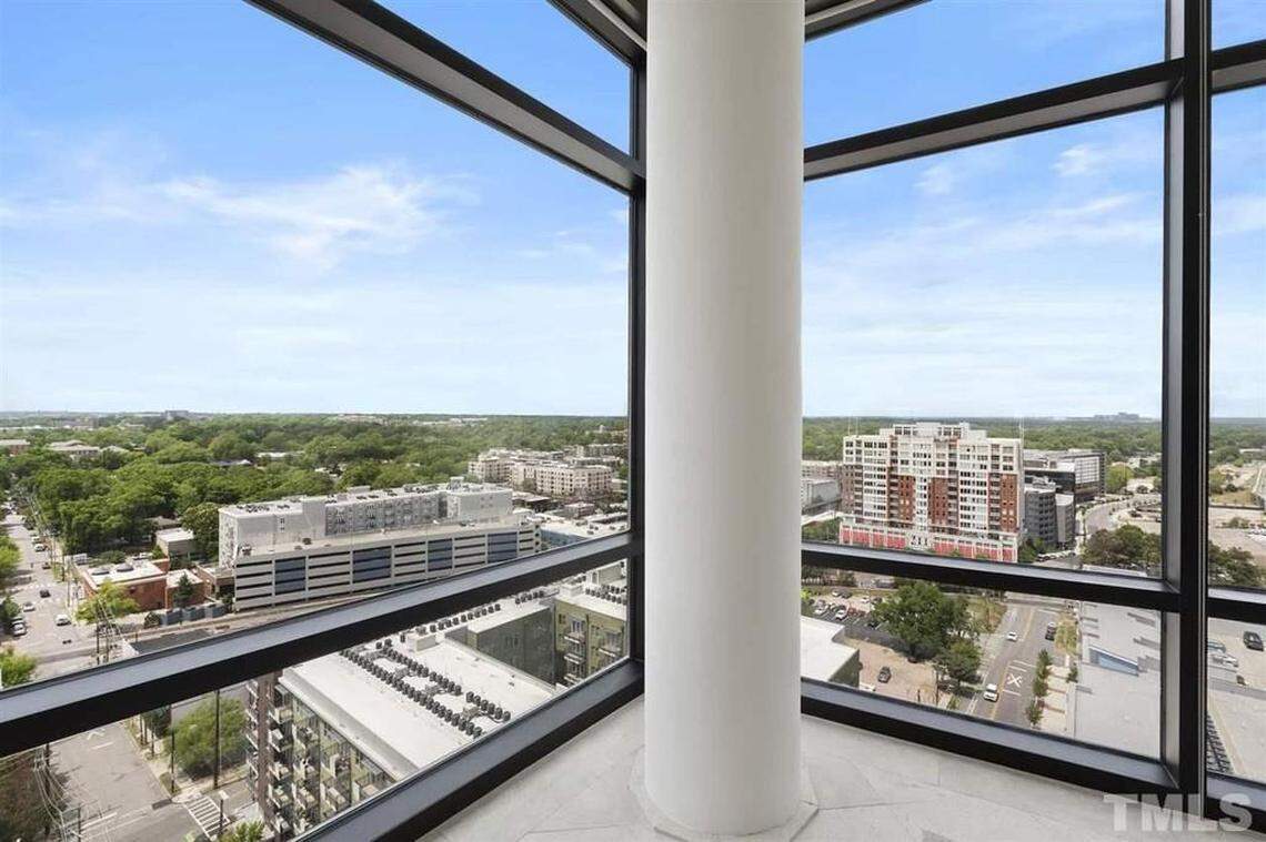 The spacious 2BR condo at 323 W Jones St Apt 1405 in Raleigh, NC, offers an open floor plan with an abundance of natural light and breathtaking views from every room.