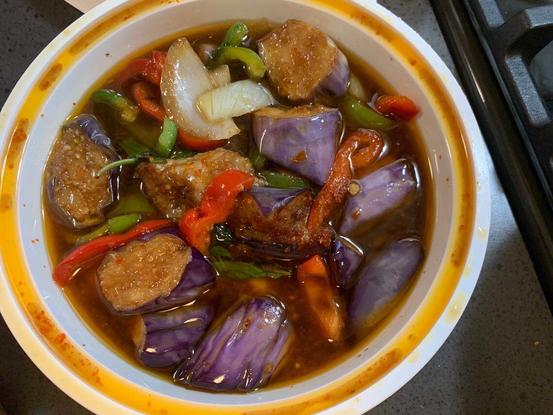 Wasabi, a local favorite restaurant in MacGregor Village in Cary, has been serving a Japanese-Thai twin bill menu since 2003. A highlight from the Thai menu includes eggplant hot pepper, a kaleidoscope of purple-skinned Asian eggplant, red and green peppers, onions and basil in a brown sauce amped up with fresh chiles.