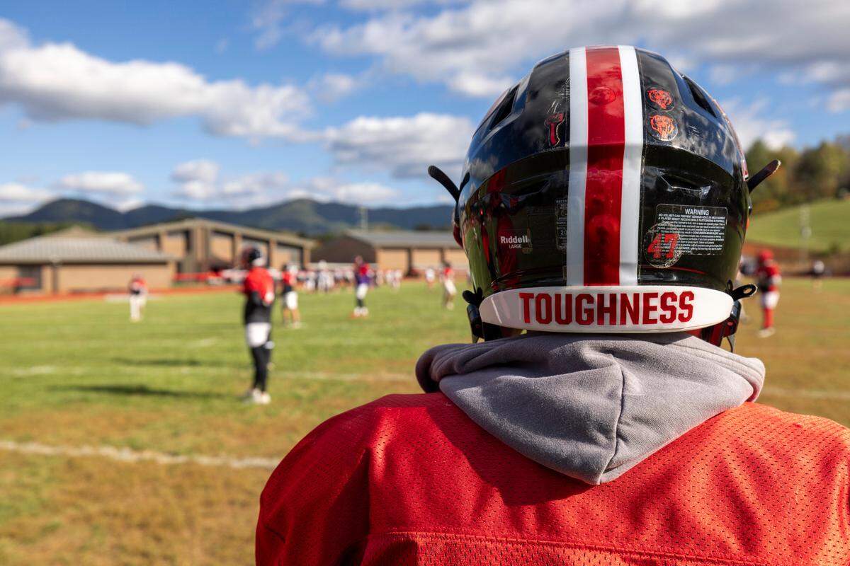 Pisgah High School football players adopted ‘Toughness’ as their motivational slogan prior to the start of the 2024 season. The word has taken on special meaning as some team members deal with the loss of their homes in the wake of Hurricane Helene.