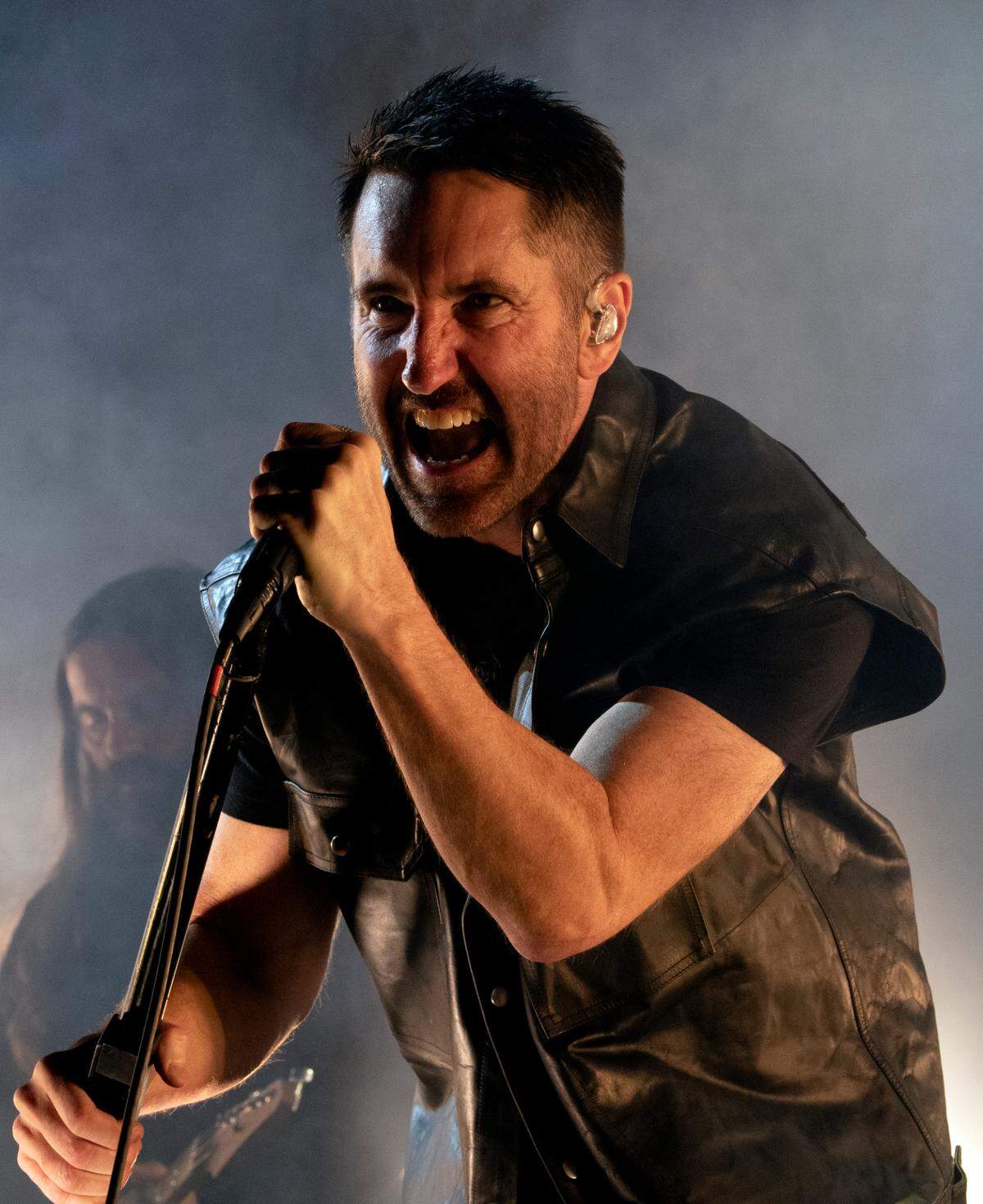 Trent Reznor and Nine Inch Nails open their 2022 U.S. tour at Raleigh, N.C.’s Red Hat Amphitheater, Thursday night, April 28, 2022.