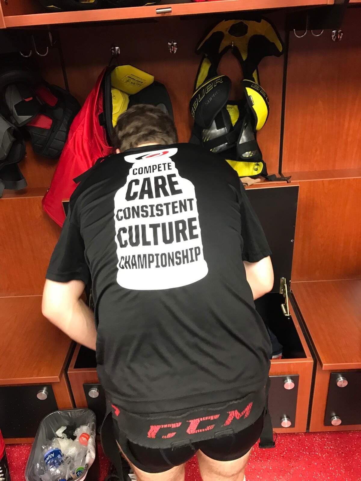 The Carolina Hurricanes prospects received T-shirts at development camp with reminders of the team’s foundation for success.