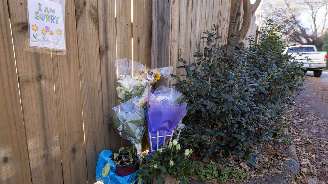 Slain teacher Zoe Welsh’s house inspires tributes of flowers, cards and angels