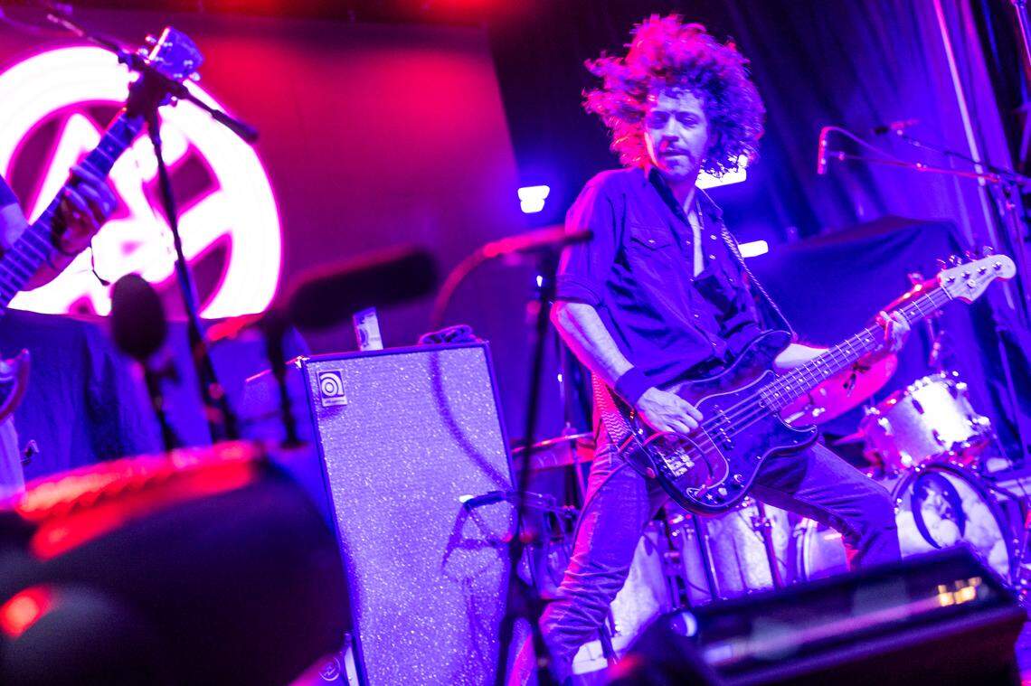 Guided by Voicers performs at at City Plaza in Raleigh during the Hopscotch Music Festival on Saturday, Sept. 7, 2024.