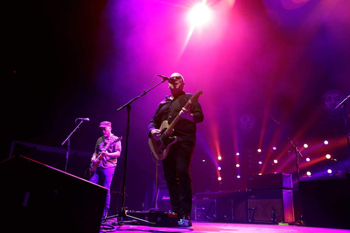 Black Francis sings as the Pixies play at Red Hat Amphitheater in Raleigh, N.C., during their North American tour on Friday, June 16, 2023.