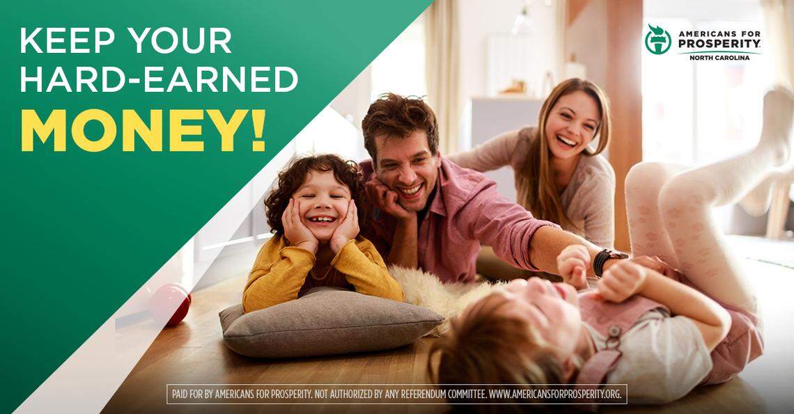 An Americans for Prosperity mailer urges support for the tax-cap constitutional amendment on the Nov. 6 ballot in North Carolina.